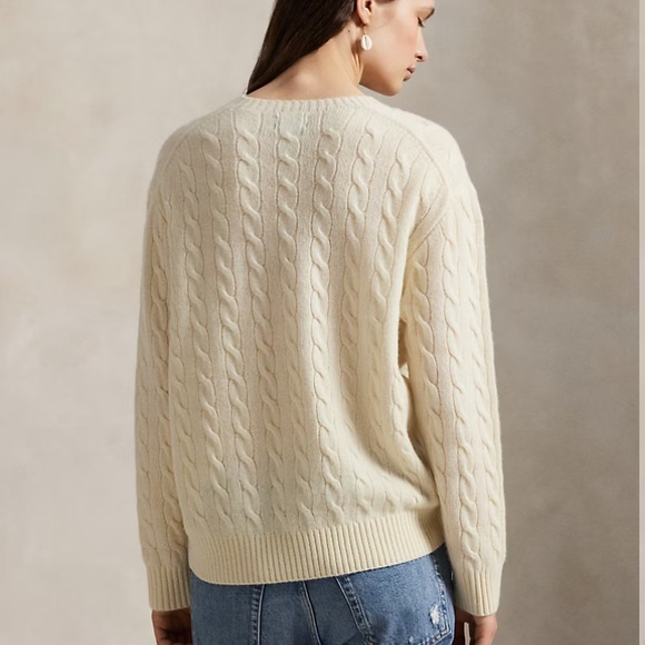 Polo Ralph Lauren Cable-Knit Wool-Cashmere Sweater - Picture 2 of 7